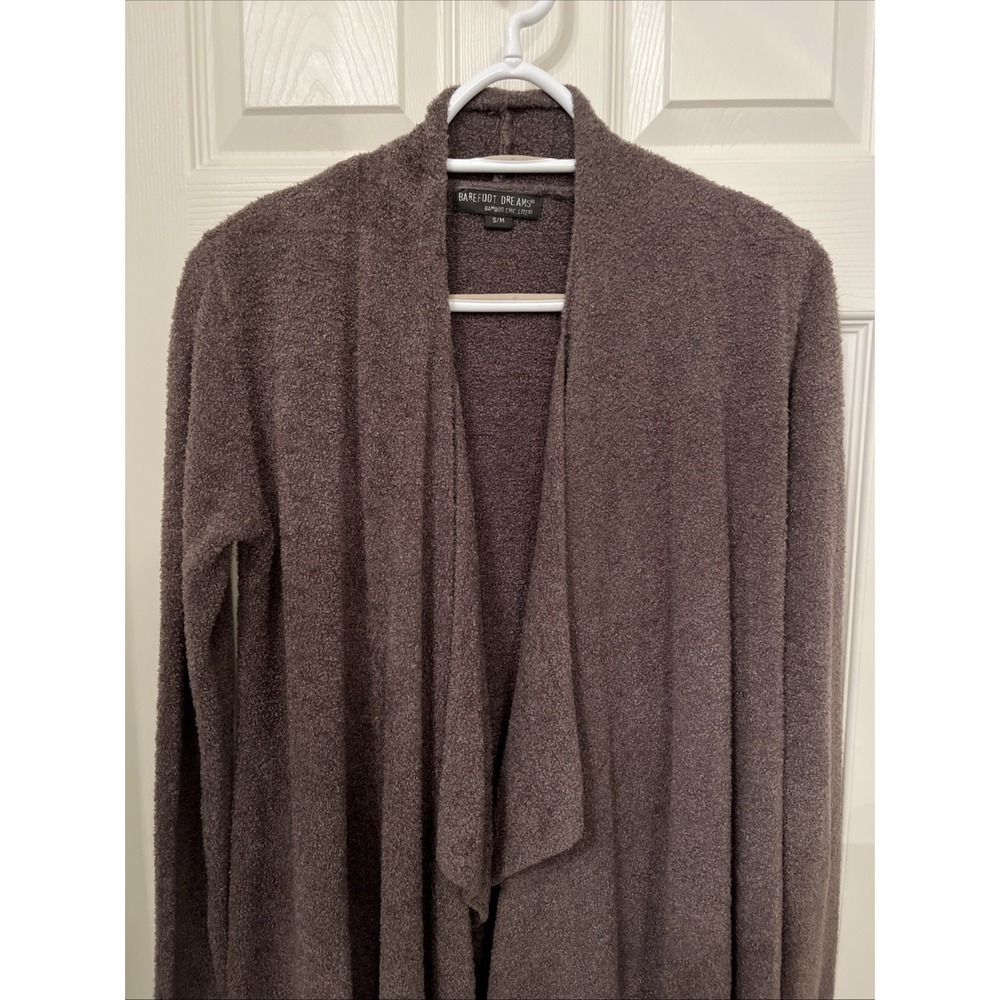 Barefoot Dreams Women's‎ Brown Bamboo Chic Lite Long Sleeve Open Sweater Sz S/M